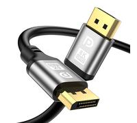 jojobnj 16K Câble Displayport 3M, DP à DP Câble 16K@60Hz,8K@120Hz,4K@240Hz, HBR3 32.4Gbps, HDR, G-Sync Free-Sync, Câble DP 2.1 pour 240Hz Moniteur Gaming/PC