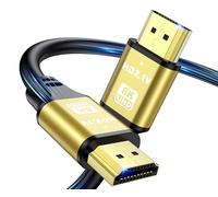 jojobnj 8K Câble HDMI 0.5m,câble HDMI 48Gbps Ultra Haute Vitesse 8K@60Hz 4K@120Hz,HDCP 2.2 & 2.3, DTS:X, HDR 10 Compatible avec Roku TV/eARC/3D/PS4/PS5/HDTV/X-box/Blu-ray