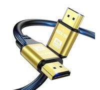 jojobnj 8K Câble HDMI 2m,câble HDMI 48Gbps Ultra Haute Vitesse 8K@60Hz 4K@120Hz,HDCP 2.2 & 2.3, DTS:X, HDR 10 Compatible avec Roku TV/eARC/3D/PS4/PS5/HDTV/X-box/Blu-ray