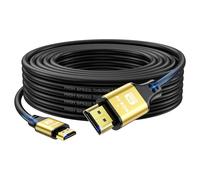 Jojobnj Câble HDMI 4K 15 m, 4K @ 60 Hz, 18 Gbps - Câble HDMI 2.0 - Ultra HD, retour audio Ethernet, vidéo 4K, 1080p, 3D, ARC, HDR - Compatible Xbox, PS5/PS4, HDTV, ordinateur portable
