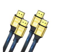 jojobnj HDMI Cable 6ft-2, 4K@60Hz, 18Gbps High Speed HDMI 2.0 Cord, Ultra HD,Ethernet Audio Return,Video 4K,1080p,3D,Arc, HDR Compatible with Xbox,PS5/PS4,HDTV,Laptop ect(Gold)