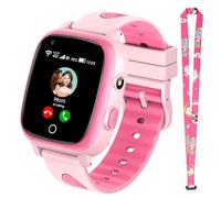 JoJoego 4G Montre Connectée Enfants avec Appels Vidéo et Téléphone, SOS, GPS, IP68 Étanche Montre Telephone Enfant avec Chat Vocal, Mode École, Lampe de Poche, Cadeau pour Garçons et Filles, Rose