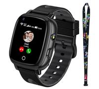 JoJoego 4G Montre Connectée Enfants avec Appels Vidéo et Téléphone, SOS, GPS, IP68 Étanche Montre Telephone Enfant avec Chat Vocal, Mode École, Lampe de Poche, Cadeau pour Garçons et Filles, Noir
