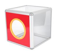 jojofuny 1 boîte de loterie Tombola Dropbox transparente Boîte caritative à billets Conteneur Tirelire pour enfants à dons en vrac Alliage d'aluminium Organisateur multifonction Bureau