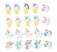 jojofuny 1 Jeu Charms Résine Licorne Plat Pour Bijoux Et Accessoires De Mobile Kit De Matériaux Diy Pour Décorations Et Manuelles Couleur Aléatoire 20 Pièces