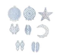 jojofuny 1 Jeu Moule À Attrape Silicone Ensemble Pour Diy Avec Plumes Et Accessoires Muraux Flexible Et Non Adhésif Pour Personnelles Et Professionnelles 8 Pièces