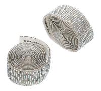 jojofuny 1 Jeu Ruban Autocollant Strass Diamant Autocollant Yards De Décoration Diy Pour Mariages Vêtements Accessoires Et Artisanat 2 Rouleaux