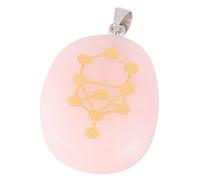 jojofuny 1 Pièce Pendentif Arbre De Charmes Symboliques Pierre Chakra Tour De Cou Pierre Pendentif Sept Symboles De Chakra Pierres De Cristaux De Rose
