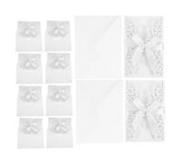 jojofuny 10 Ensembles Cartes Invitation Mariage Élégantes Européennes avec Enveloppes Design et Fleurs Découpées Au Laser Invitations pour Nuptiale et Fêtes