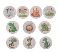 jojofuny 10 feuilles Autocollants Entraînement Propreté Changeant de Couleur pour Garçon Fille Réutilisables Motifs Animaux et Dinosaures Autocollants Étanches pour Pipi Motivation et