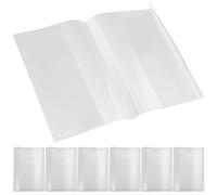jojofuny 10 Pièces Couverture de Protection pour Manuel Scolaire en Pp Transparent Clair, Résistant la Déchirure Largeur Ajustable pour Identification Facile des Livres