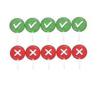 jojofuny 10 Pièces Pagaies de Vote Double Face Plastique pour Évaluation Classe Signal Main pour Interaction Étudiante Outils Enseignant Fournitures Scolaires