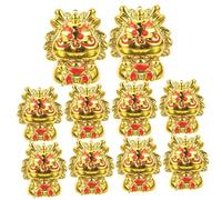 jojofuny 10 pièces Pendentifs Dragon pour Décoration Nouvel An Chinois Accessoires Suspendus Style Chinois pour Festival Du Printemps Ornement pour Intérieur et Extérieur