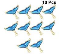 jojofuny 10 pièces Pendentifs Queue de Sirène Colorés Fin pour Bracelets et Boucles Oreilles DIY Décorations Suspendues Élégantes Or et Bleu Ciel