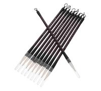 jojofuny 10 Pièces Pinceaux de Calligraphie Chinoise pour Débutants Poils Mélangés Manche Ergonomique pour Pratique Détudes et Dessin Kanji Sumi