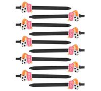 jojofuny 10 Pièces Stylo à Bille à Clic Thème Football, Léger Taille Poche en Pvc et Abs, pour Bureau et École, Présent pour Fan de Foot