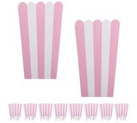 jojofuny 100 Boîtes À Popcorn Pour Soirée Cinéma Boîtes À Biscuits Pour Fête Popcorn Rayées Bols À Rétro Friandises En Papier Pour Frites