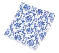 jojofuny 100 Feuilles Serviettes Imprimées Serviettes de Table en Papier Bleu Décoratives pour Dîners et Fêtes Style Bleu et Blanc de Table Ménagères