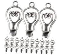 jojofuny 100 pièces Antique Alloy Light Bulb Charms For Jewelry Making DIY Pendants Necklace Bracelet Accessories Safe Craft Supplies