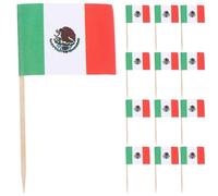 jojofuny 100 pièces Bâtonnets Dégustation Fruits Drapeau Mexique Picks Décoration Dessert Cocktail Fruits et Gâteaux