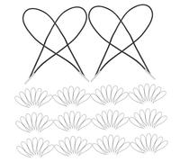 jojofuny 100 Pièces Elastic Cord With Metal Fastener Stretch Strap For DIY Masks Menu Binding Badges Craft Projects Elastic Band With Barbed Ends For Secure Organizing