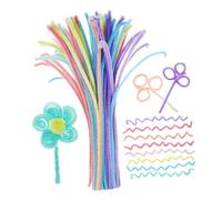 jojofuny 100 pièces Fil Chenille Colorés Macaron Fuzzy Flexibles pour Bricolage DIY pour Loisirs Créatifs Garçon Fille