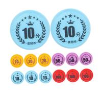 jojofuny 100 Pièces Jetons Poker Plastique pour Garçon Fille Récompenses Comportement Accessoires de Jeu Éducatif pour Comptage et Bingo Jeu Créatif et Réutilisable