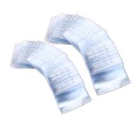 jojofuny 100 Pièces Lot de Porte-cartes Identités Horizontaux Transparents Étanches Plastique pour Badge Nom Clair et Id Holder