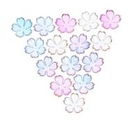 jojofuny 100 Pièces Perles Écaille Cerisier Acrylique Dégradé Bleu Pétales Mini Charms Floraux Résistants pour Création Bijoux Bracelets Colliers Boucles Oreilles