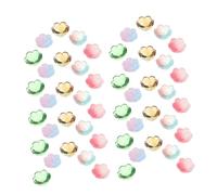 jojofuny 100 Pièces Perles Verre Forme Clochette Dégradé Breloques Fleurs Légères pour Bijoux DIY Bracelets Boucles Oreilles Décorations