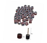 jojofuny 102 pièces Kit de Ponçage Tambours Grit avec Mandrin Bandes Accessoires pour Outil Rotatif Meuleuse Jade
