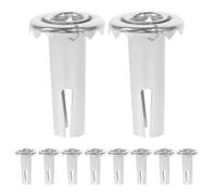 jojofuny 10pcs Inserts de Manchon pour Roulette en Fer Argenté, Douille de Fixation Renforcée pour Pied de Chaise, Remplacement Pratique pour Meubles