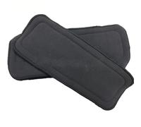 jojofuny 10pièces Couches Lavables Couches Fibre de Bambou Nanocarbone Doublure Réutilisable Confort Doux pour Peau Sensible Gris