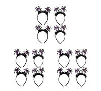 jojofuny 12 Pcs Halloween Spider Headbands: Glitter Spider Hair Hoop Horror Scary Hairbands Festival Party Devil Headpiece for Girls Cosplay Makeup Halloween Costumes