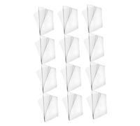 jojofuny 12 Pièces Autocollants double face envoi ruban adhésif double face bande cloison sèche plat patch universel sans crochet pâte fixe forte patch imperméable PVC Transparent