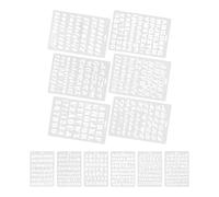 jojofuny 12 Pièces Ensemble de Pochoirs de Lettres et Chiffres en Plastique Réutilisables, Portable, Compatible pour Graffiti et Projets Artistiques, Design Créatif pour Scrapbooking
