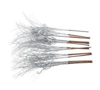 jojofuny 12 Pièces Lot de Branches Décoratives Argentées à Paillettes pour Couronnes DIY Remplissage Sapin de Noël Décoration de Table de Fête et Mariage Tiges Artificielles Brillantes