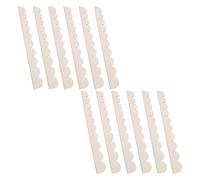 jojofuny 12 Pièces Moulures Décoratives en Bois Festonné Brut 40 Cm X 4 Cm X 2,5 Mm pour Étagères, Cadres, Portes et Armoires, Bordure Bois DIY Polyvalente pour Décoration Murale