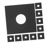 jojofuny 12 pièces Pochette Vinyle Kraft Protection Anti-Rayures pour Disques Vinyles Rangement Papier Kraft pour Albums Noir Élégants