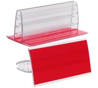 jojofuny 12 Supports de Panneaux Adhésifs en PVC Multi-usages Fixation Solide Format Mini 7,5 X 4,1 X 3 Cm, Lot de 12 pour Organisation de Cartes et Étiquettes