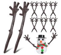 jojofuny 120 Pièces Accessoires Décoratifs de Noël en Plastique Marron, | Léger et Réutilisable, à Suspendre Facilement, pour Sapin de Noël et Espaces Commerciaux, Usage Décoratif
