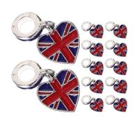 jojofuny 12pièces Breloques Drapeau Britannique pour Bracelets et Porte-clés Éléments de Bijoux Alliage Créations Patriotiques Soi-même
