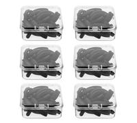 jojofuny 144 Coussinets en Caoutchouc Noirs pour Recourbe-Cils Recharges Souples Universelles 24 Boîtes Carrées Accessoires Maquillage Voyage Remplacement Rapide et Solide