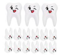 jojofuny 15 Pièces De Dent Fausses Dents D'enfant Gamin De Dent Jouets Pour Enfants Kidcrafts Fausse Dent Jouets De Dents Modèle De Dents Plastique Blanche