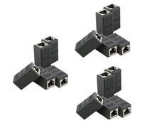 jojofuny 15pièces Coupleur Ethernet Adaptateur in-Line pour Câbles Cate Connecteurs Femelles Noir