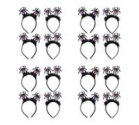 jojofuny 16 Pcs Halloween Spider Headbands: Glitter Spider Hair Hoop Horror Scary Hairbands Festival Party Devil Headpiece for Girls Cosplay Makeup Halloween Costumes