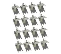 jojofuny 16pièces Clips Étagère Réfrigérateur Inoxydable Lot De Supports Carrés Pour Congélateur Fixation Solide Et Organisateur Pratique Pour Étagères De Cuisine