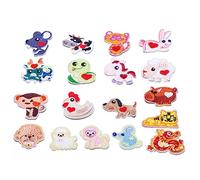 jojofuny 18 Pcs Brodés Animaux Mignons Écussons Thermocollants pour Vêtements Jeans Sacs Réparation et Décoration