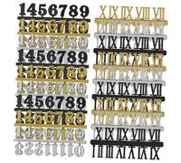 jojofuny 18pièces Horloge Murale à Chiffres Romains Et Arabes Accessoires De Rechange pour Horloges Kit De Numéros De Remplacement pour Bricolage