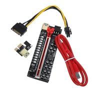 jojofuny 1ensemble Adaptateur De Câble Gpu Mining Pcie LED Extension Pratique Et Sécurisée pour Alimentation De Carte Graphique Câble De Riser De Haute Performance